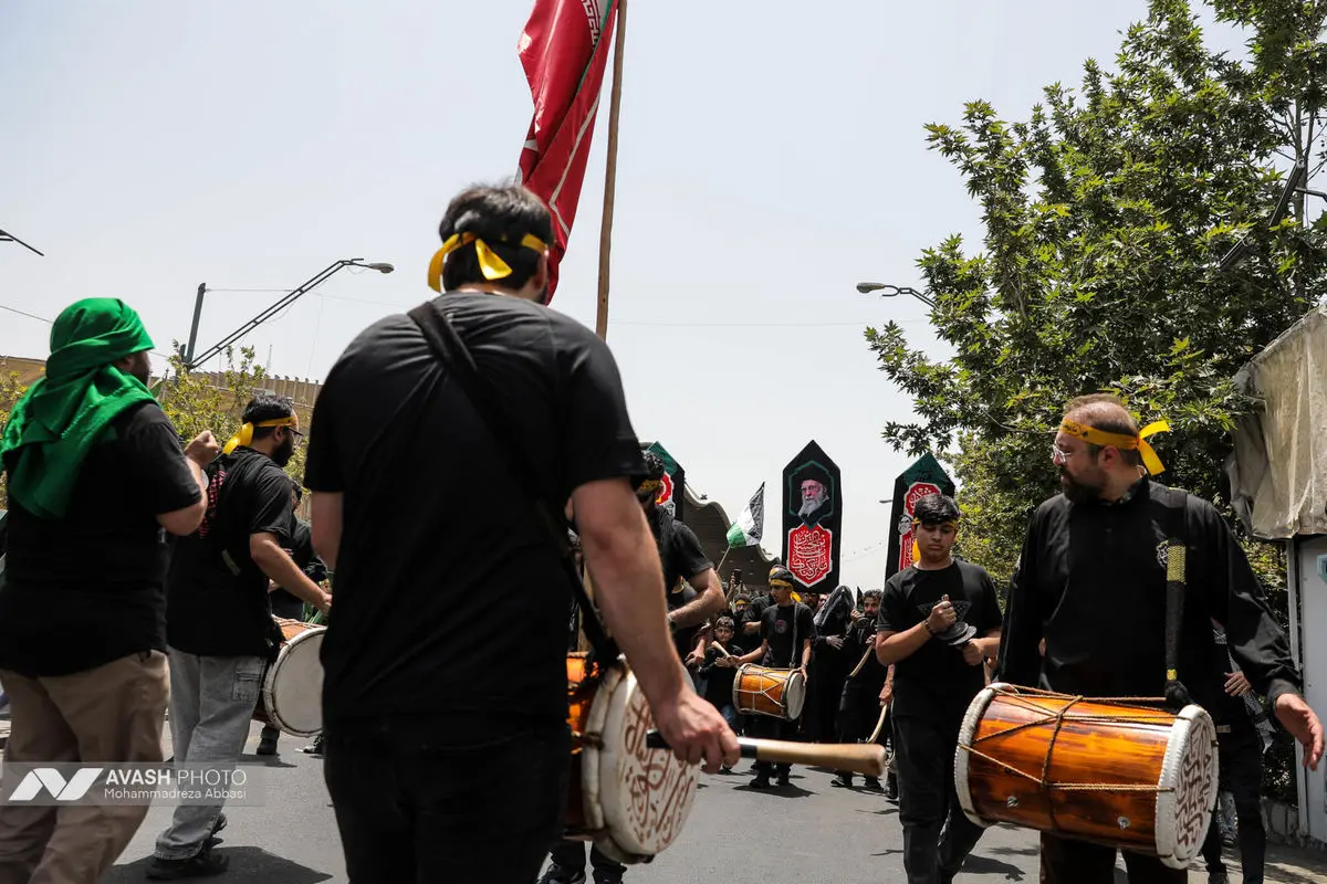 دسته عزاداری مردمی دانشجویی ظهر تاسوعا در تهران