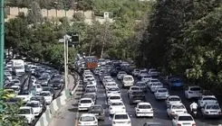 ترافیک پرحجم و سنگین در اکثر معابر تهران