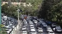 ترافیک پرحجم و سنگین در اکثر معابر تهران