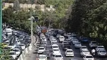 ترافیک پرحجم و سنگین در اکثر معابر تهران