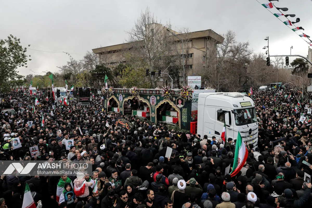مراسم تشییع پیکر شهدای جنایات اخیر صهیونی - آمریکایی _۱