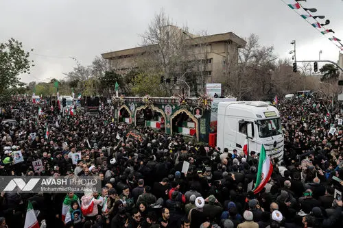 مراسم تشییع پیکر شهدای جنایات اخیر صهیونی - آمریکایی _۱