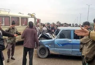 ۱۹ کشته و مصدوم در تصادف شدید مینی بوس و وانت در شوش