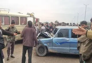 ۱۹ کشته و مصدوم در تصادف شدید مینی بوس و وانت در شوش