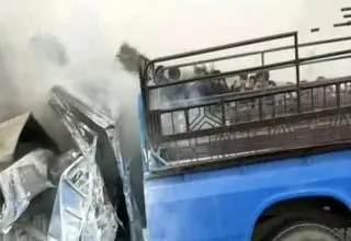 مرگ تلخ 5 مسافر در صحنه تصادف نیسان آبی / در محور دزفول رخ داد