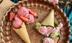  طرز تهیه بستنی قیفی خانگی با میوه و شکلات/ راحت و خوشمزه