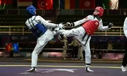 صعود دختر تکواندوکار ایران به مرحله یک‌چهارم نهایی