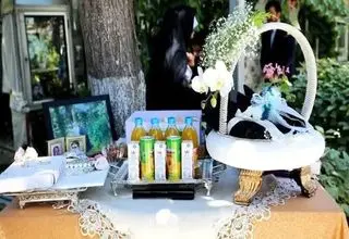 برگزاری مراسم عروسی زوج جوان در بهشت زهرای تهران +عکس