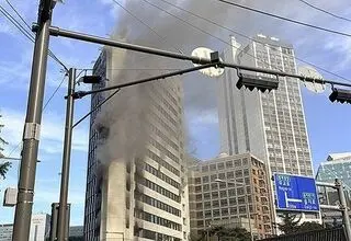 آتش‌سوزی در ساختمان اداری در سئول