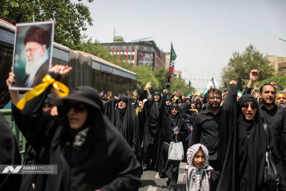 دسته عزاداری مردمی دانشجویی ظهر تاسوعا در تهران