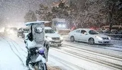 برف و باران در راه تهران
