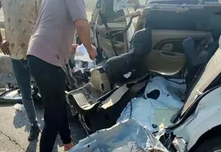 حادثه رانندگی مرگبار در سیریک؛ دو نفر کشته و یک نفر زخمی