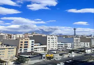 آتش سوزی در شریعتی تهران پس از بمباران امروز ؛هم‌اکنون