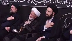 مراسم عزاداری شام غریبان در حرم امام (ره) با حضور کروبی + عکس