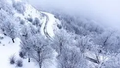 بارش شدید برف در جادهٔ ازنا-اراک +فیلم