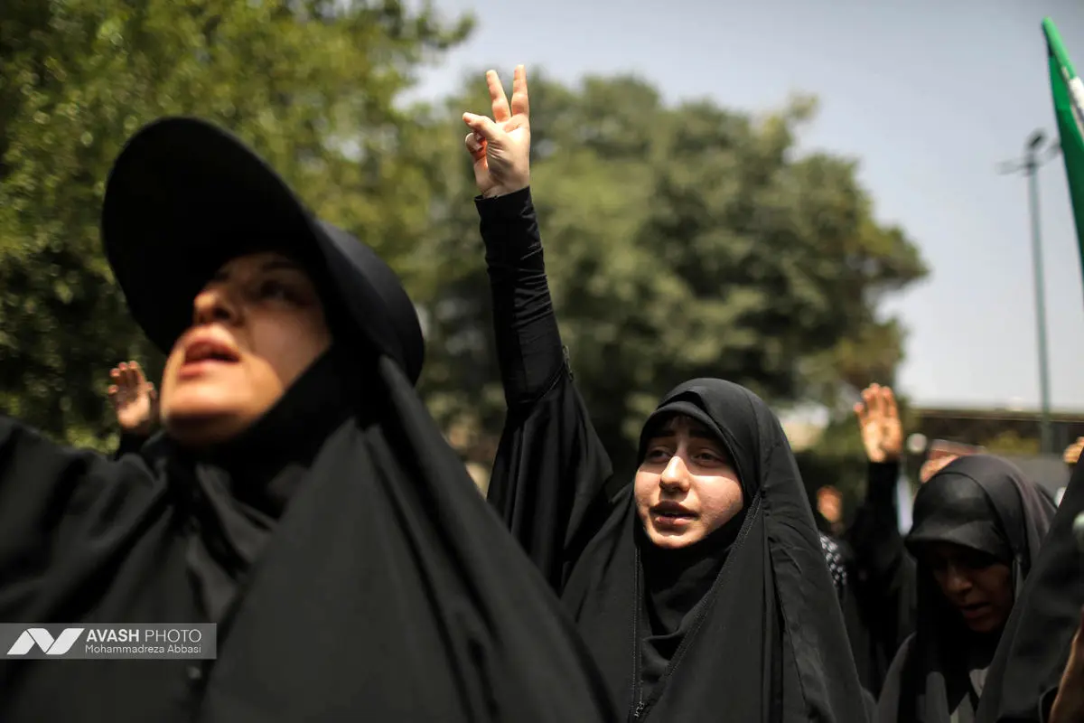 دسته عزاداری مردمی دانشجویی ظهر تاسوعا در تهران