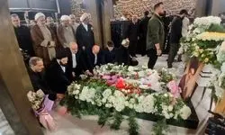 حضور سید علی خمینی در مزار شهید سیدحسن نصرالله