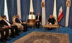 دیدار دبیر شورای عالی امنیت ملی کشورمان با معاون دبیرکل جبهه مردمی آزادی فلسطین 