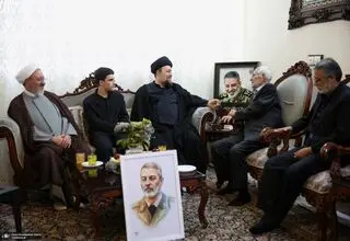 حضور سیدحسن خمینی در منزل سرلشکر شهید سید عبدالرحیم موسوی