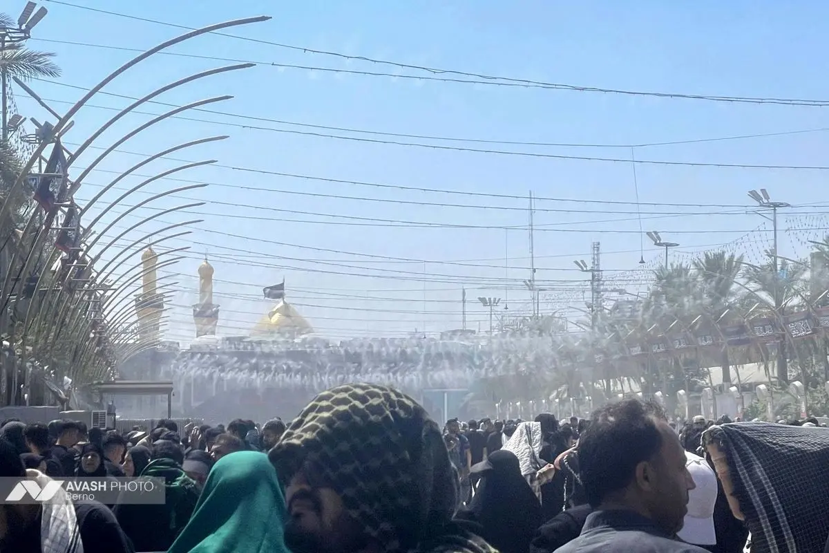زائران اربعین در مسیر نجف به کربلا