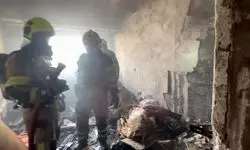 نجات ۱۰ نفر از آتش‌سوزی گسترده یک برج مسکونی در دهکده المپیک +فیلم