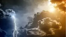 رگبار و رعد و برق در نقاط مختلف