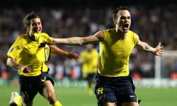 حرکت تحریک‌آمیز بارسلونا با آوردن تصویر چاپ‌شده‌ی اینیستا به استمفوردبریج! + عکس