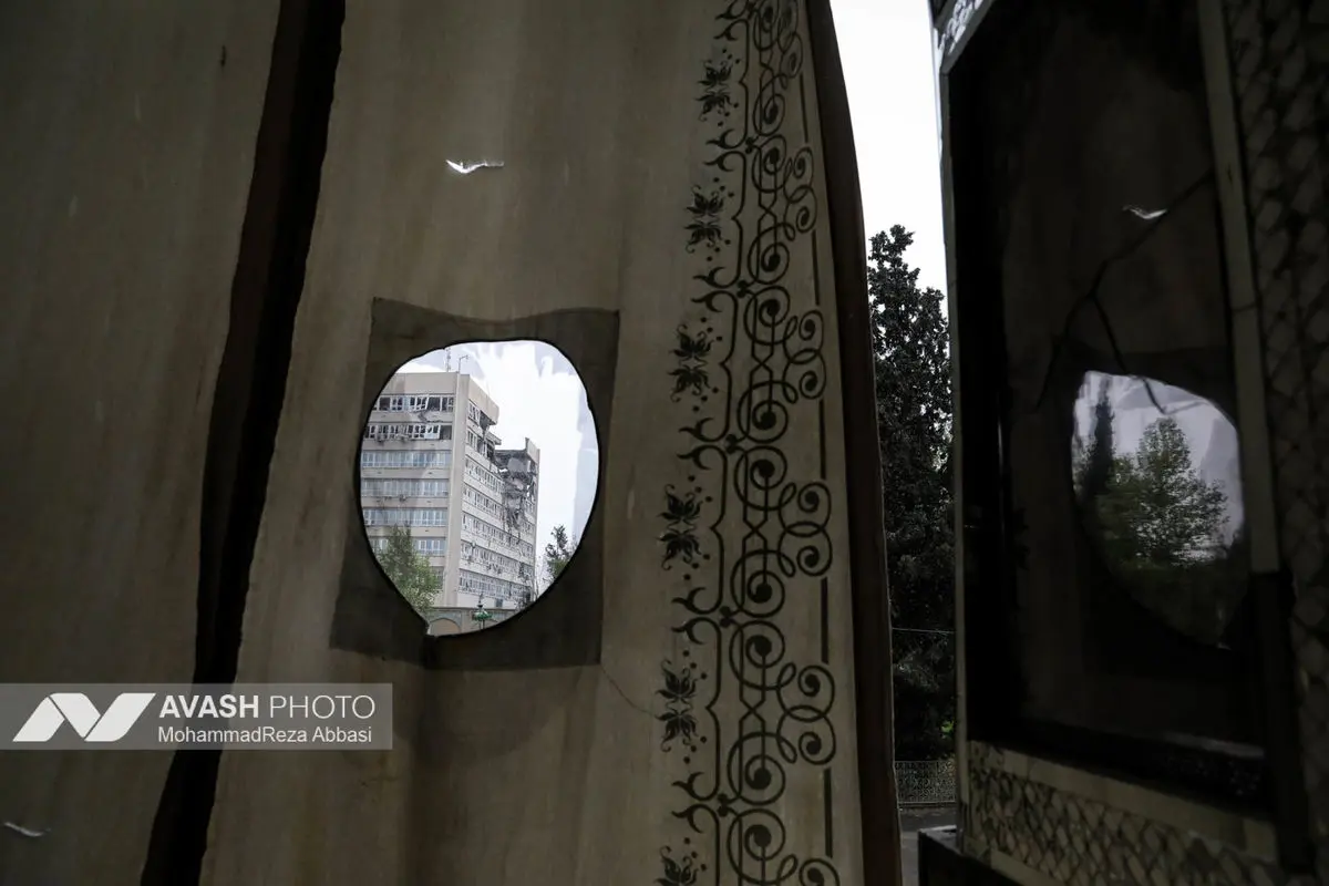 آثار تخریب حملات هوایی آمریکا و رژیم صهیونیستی به کاخ گلستان