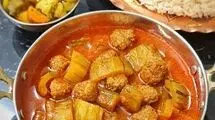 طرز تهیه خورش خیار چنبر با گوشت قلقلی