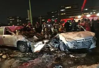 میکسر بتن ۴ خودرو را زیر گرفت