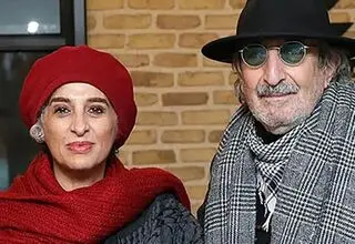 فرهاد آئیش بر سر همسرش مائده طهماسبی بوسه ای عاشقانه زد