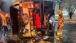 تصادف هولناک خودروی حامل بنزین سیار در بزرگراه چمران