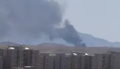 ستون دود در منطقه گیلاوند دماوند ناشی از آتش‌سوزی است
