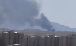 ستون دود در منطقه گیلاوند دماوند ناشی از آتش‌سوزی است