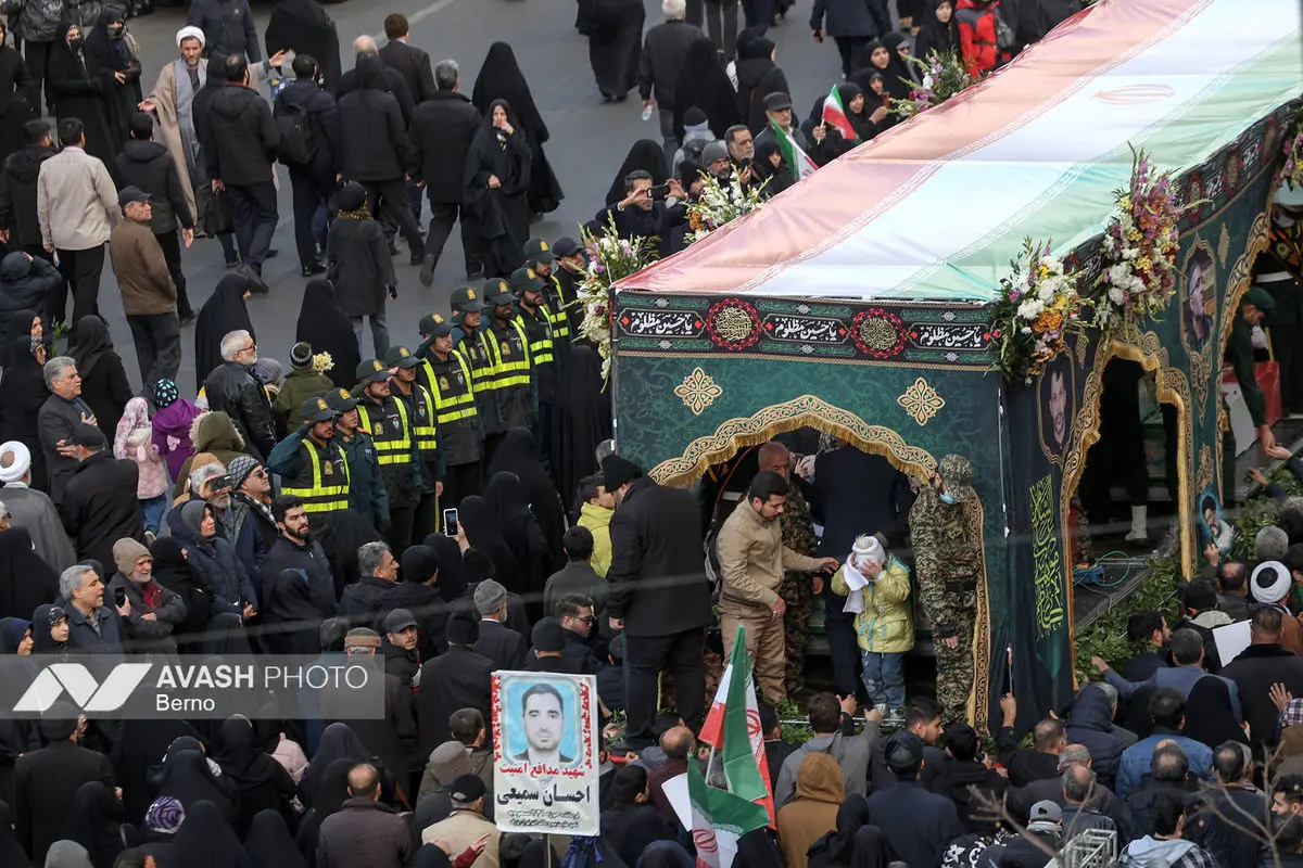 مراسم تشییع پیکر شهدای جنایات اخیر صهیونی - آمریکایی _۲