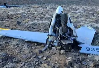 تصاویر لاشه پهپاد آمریکایی در بندرعباس +فیلم