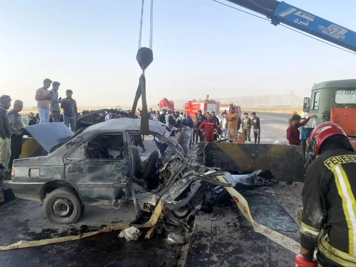 تصادف مرگبار پژو در جاده مشهد