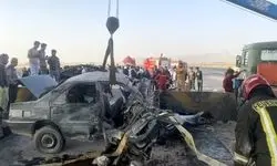 تصادف مرگبار پژو در جاده مشهد