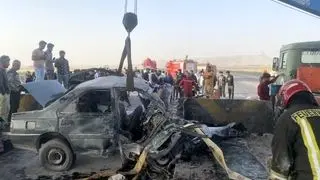 تصادف مرگبار پژو در جاده مشهد