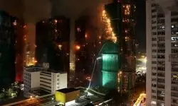 مرگ وحشتناک ۷۵ نفر در آتش سوزی برج های شمال هنگ کنگ