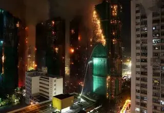 مرگ وحشتناک ۷۵ نفر در آتش سوزی برج های شمال هنگ کنگ