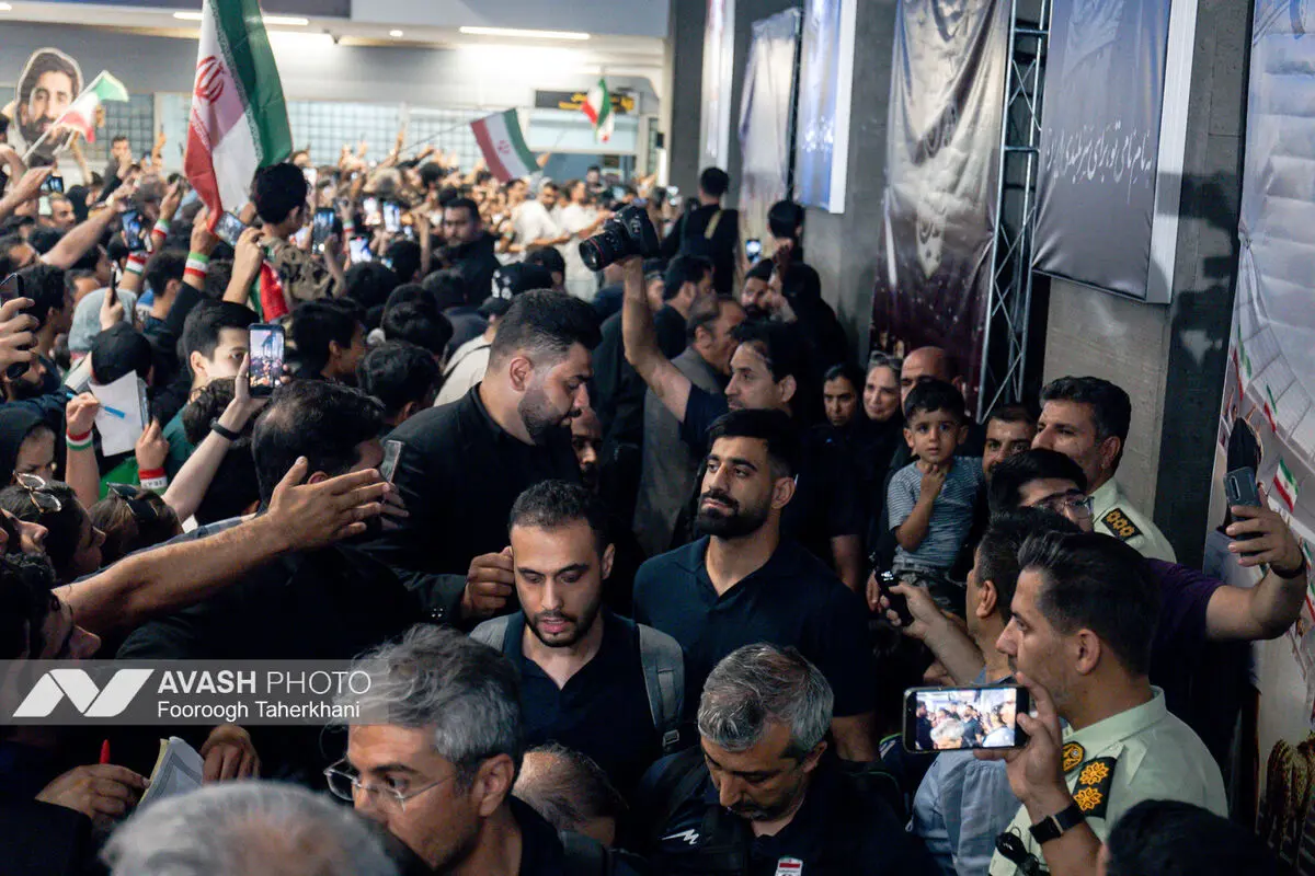 ورود کاروان تیم ملی فوتبال به کشور