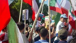 تظاهرات در برلین در حمایت از ایران 