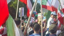 تظاهرات در برلین در حمایت از ایران 