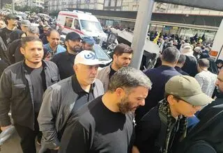 حضور محمدجواد ظریف در مراسم تشییع شهدای اقتدار