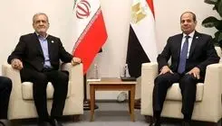 گفتگوی پزشکیان با رئیس جمهور مصر