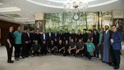 دیدار صمیمی تاج با اعضای تیم ملی فوتبال نابینایان