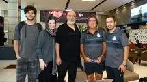 دیدار آبی‌پوشان با هنرمندان معروف در فرودگاه