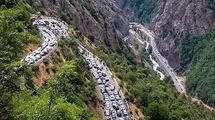 ترافیک نیمه‌سنگین در جاده چالوس