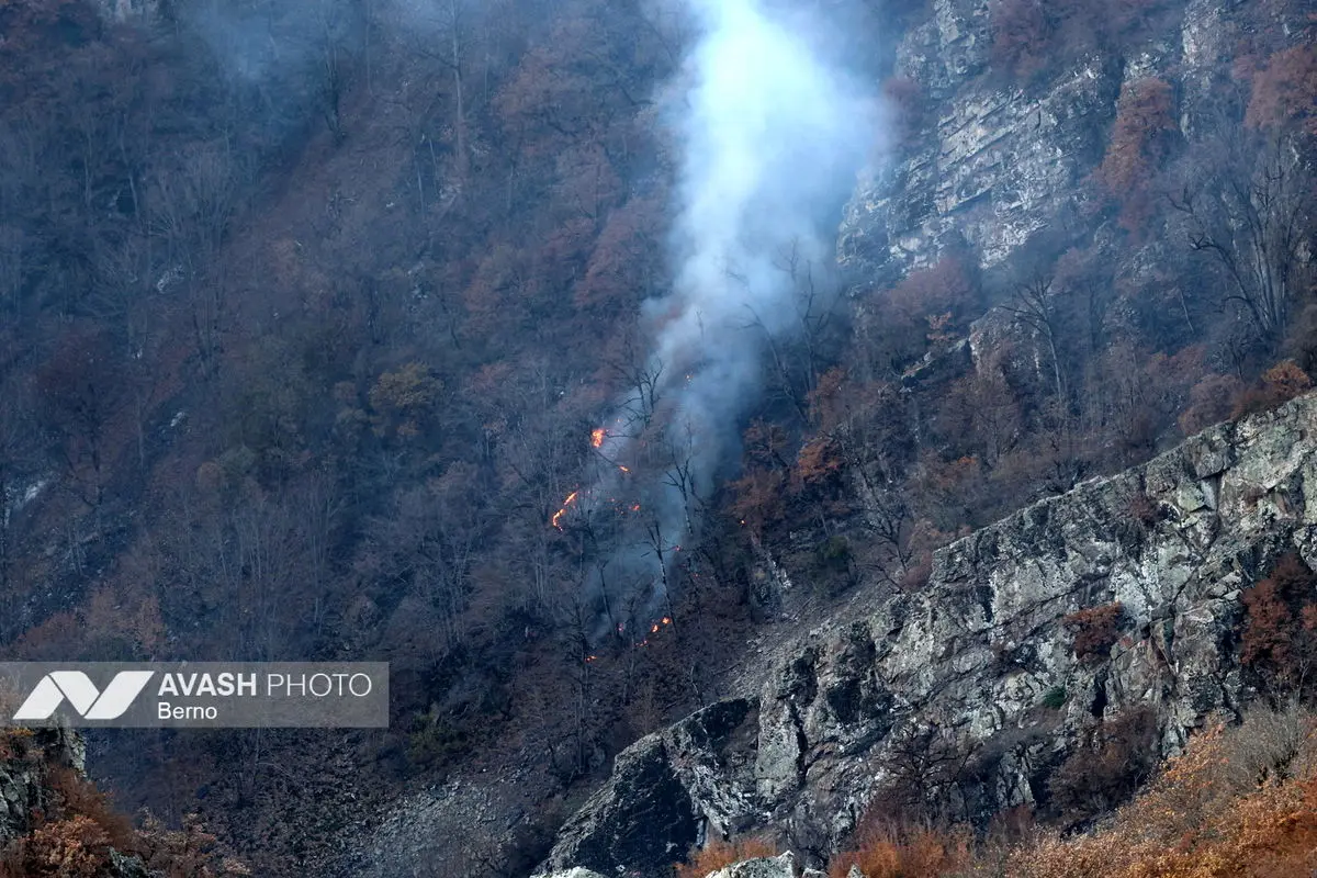 آتش‌سوزی مناطق کوهستانی روستاهای دلیر و الیت